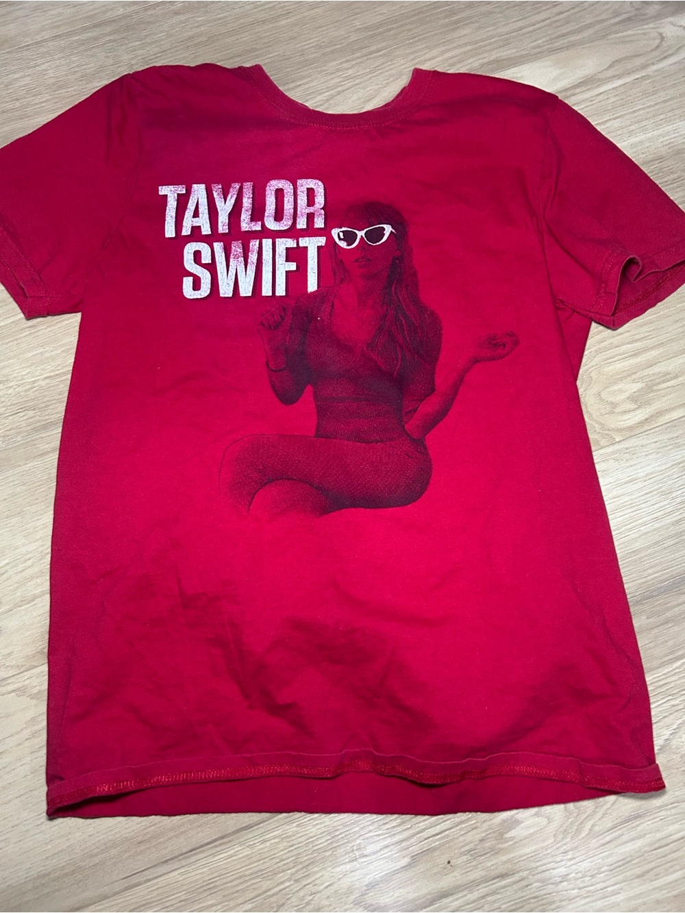 Gildan Red Graphic Band Tee with White Print